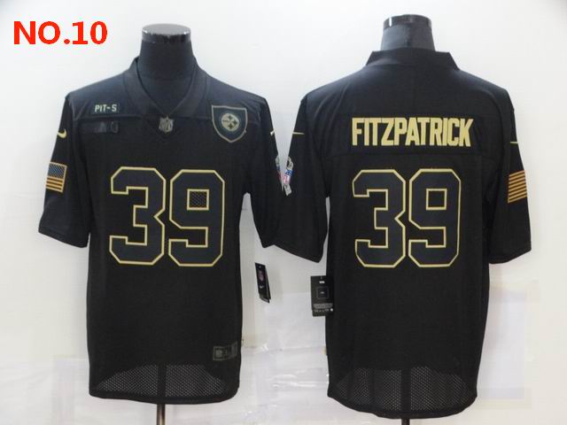 Men's Pittsburgh Steelers #39 Minkah Fitzpatrick Jersey NO.10;